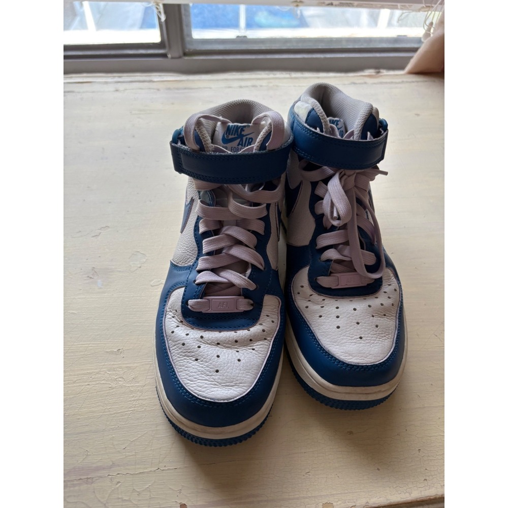 Nike Air Force 1 High Top White / Royal Blue DX3721-100 Size 8.5‎